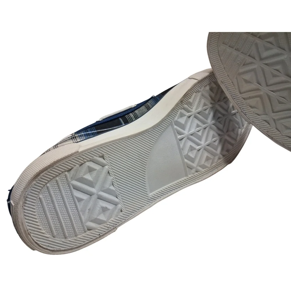 TRC The Riding Club Plaid Boat Shoes Mens Size 12 Blue Casual Deck Lace Up New